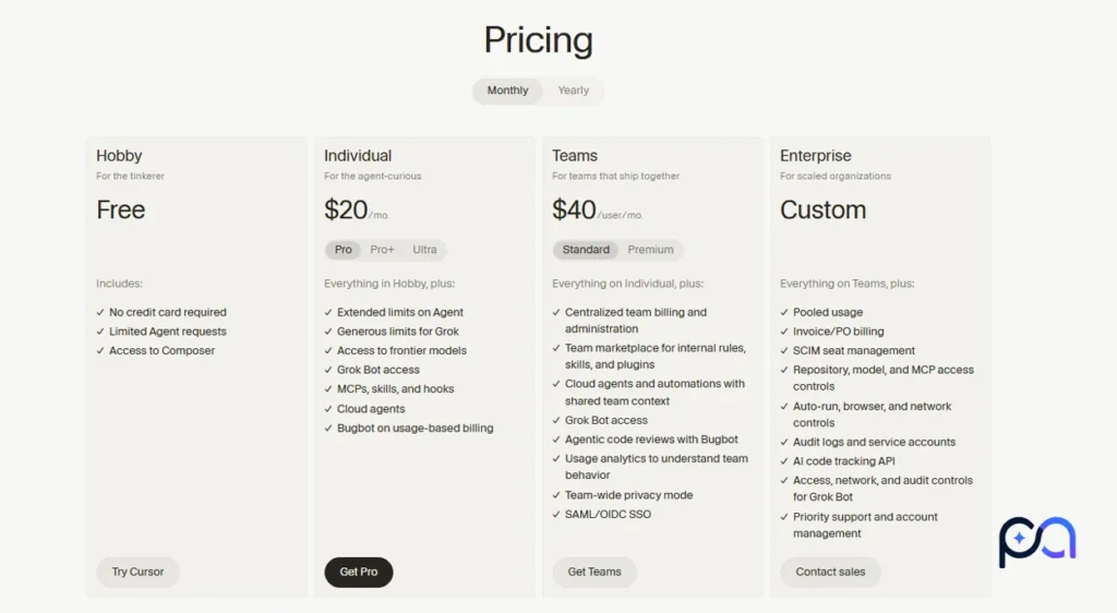 Cursor Pricing